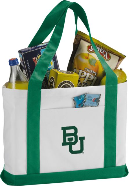 Baylor Contender Canvas Tote Interlocking BU - ONLINE ONLY