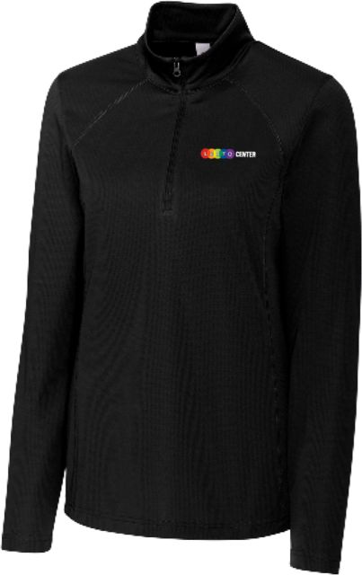 Purdue C&B Womens Clique Ice Pique Half Zip Purdue - LGBTQ Center Horizontal - ONLINE ONLY