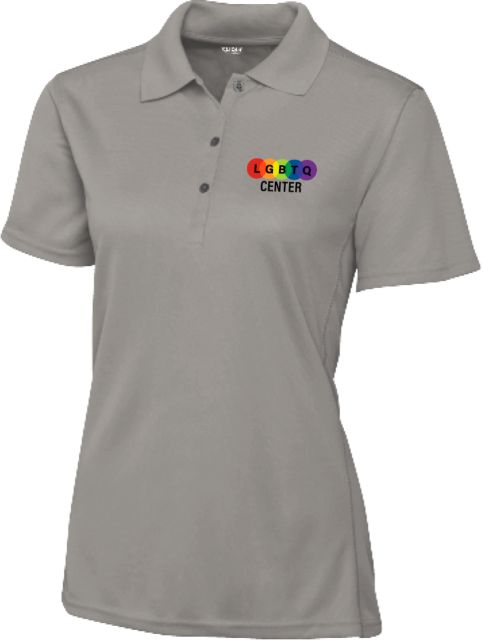 Purdue C&B Womens Clique Ice Pique Polo Purdue - LGBTQ Center Stacked - ONLINE ONLY