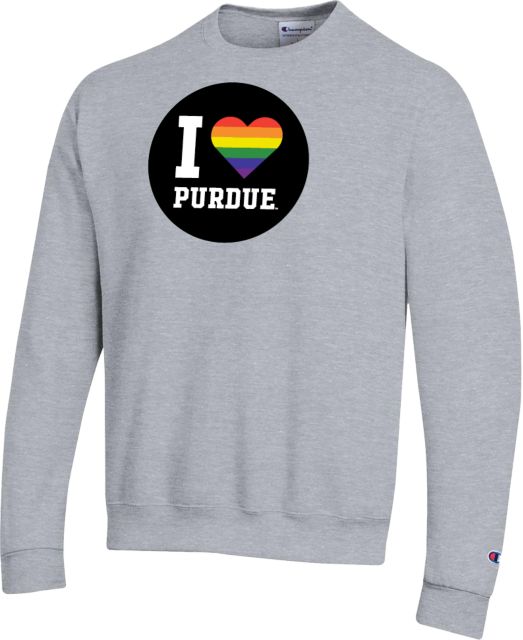 Purdue Champion Fleece Crew I Heart Purdue - Pride - ONLINE ONLY