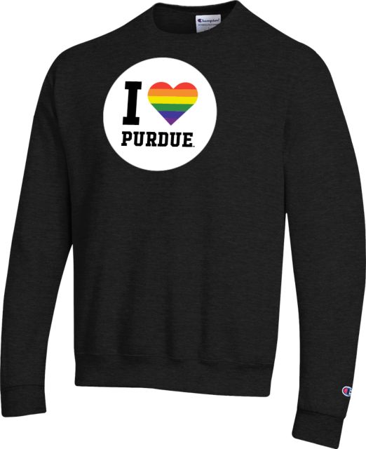 Purdue Champion Fleece Crew I Heart Purdue - Pride - ONLINE ONLY