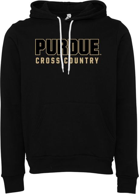 Purdue Bella + Canvas Fleece Hood Purdue Cross Country