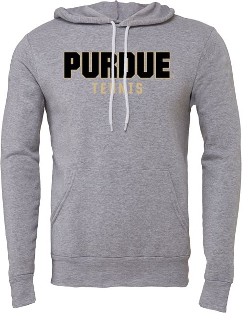 Purdue Bella + Canvas Fleece Hood Purdue Tennis