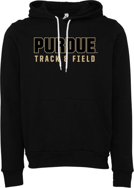 Purdue Bella + Canvas Fleece Hood Purdue Track and Field