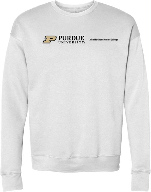 Purdue Bella + Canvas Fleece Crew Purdue - John Martinson Honors College Horizontal - ONLINE ONLY
