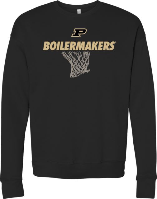 Purdue Bella + Basketball Canvas Fleece Crew