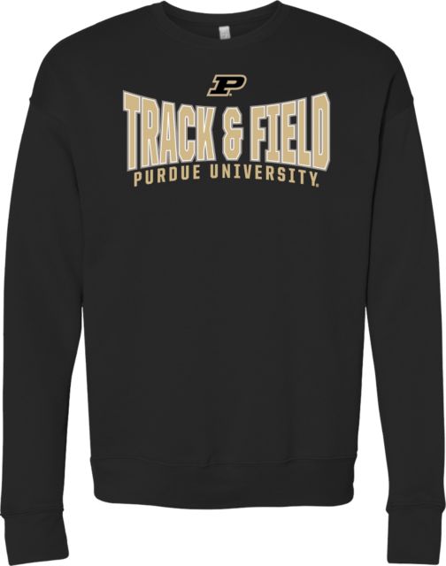Purdue Bella + Canvas Fleece Crew Purdue Track and Field Squeeze