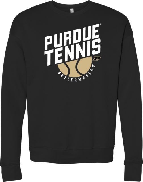 Purdue Bella + Canvas Fleece Crew Purdue Tennis Ball Stacked