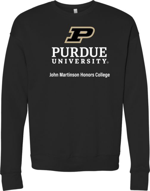 Purdue Bella + Canvas Fleece Crew Purdue - John Martinson Honors College Vertical - ONLINE ONLY