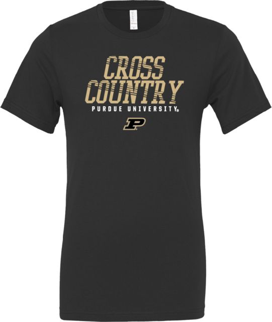 Purdue Bella + Canvas Jersey Cotton T Shirt Purdue Cross Country Rays Graphic