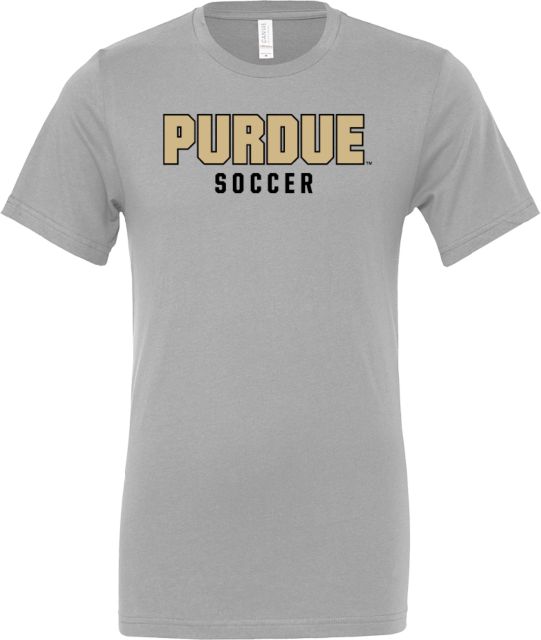 Purdue Bella + Canvas Ash Jersey Cotton T Shirt Purdue Soccer