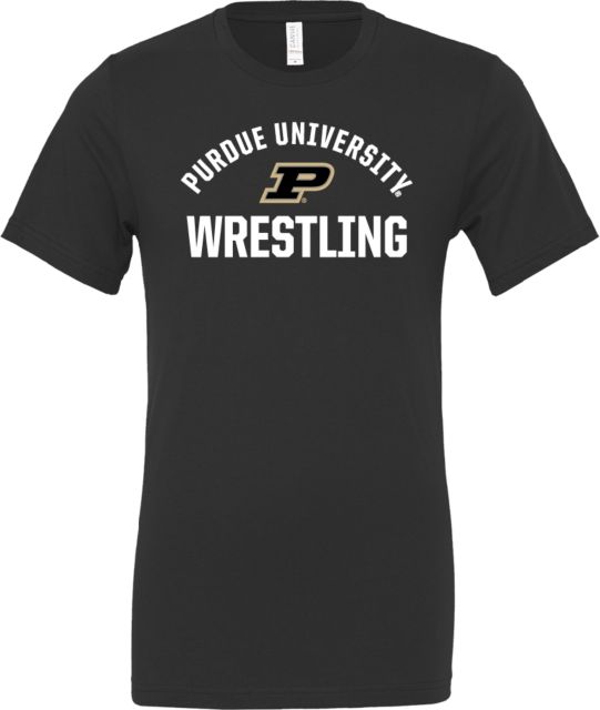 Purdue Bella + Canvas Jersey Cotton T Shirt Purdue University Wrestling Arch