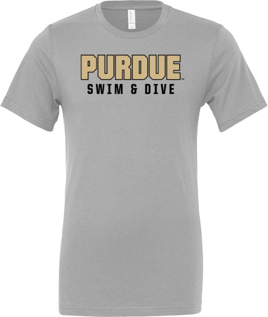 Purdue Bella + Canvas Ash Jersey Cotton T Shirt Purdue Swim and Dive