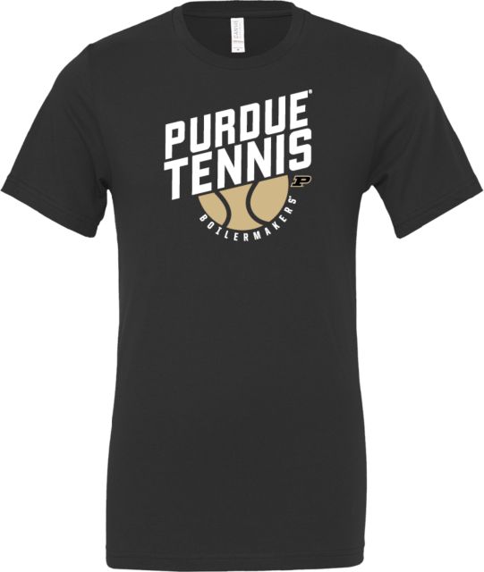 Purdue Bella + Canvas Jersey Cotton T Shirt Purdue Tennis Ball Stacked