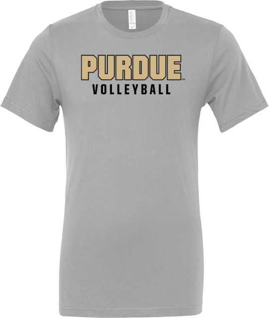 Purdue Bella + Canvas Ash Jersey Cotton T Shirt Purdue Volleyball