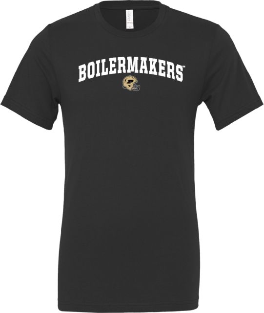 Purdue Bella + Canvas Jersey Cotton T Shirt Boilermakers w/ Purdue Football Helmet