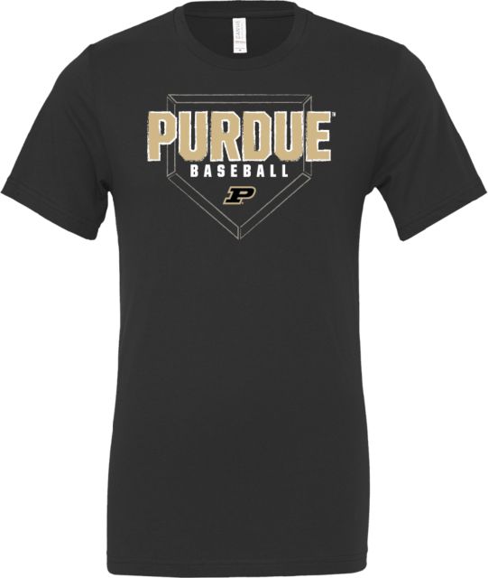 Purdue Bella + Canvas Jersey Cotton T Shirt Purdue Baseball - Plate Graphic