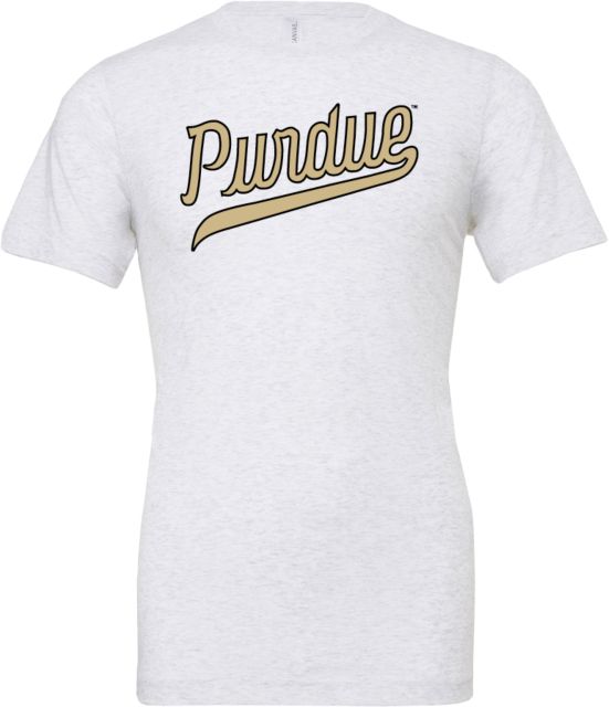 Purdue Bella + Canvas Jersey Cotton T Shirt Throwback Purdue Script - ONLINE ONLY