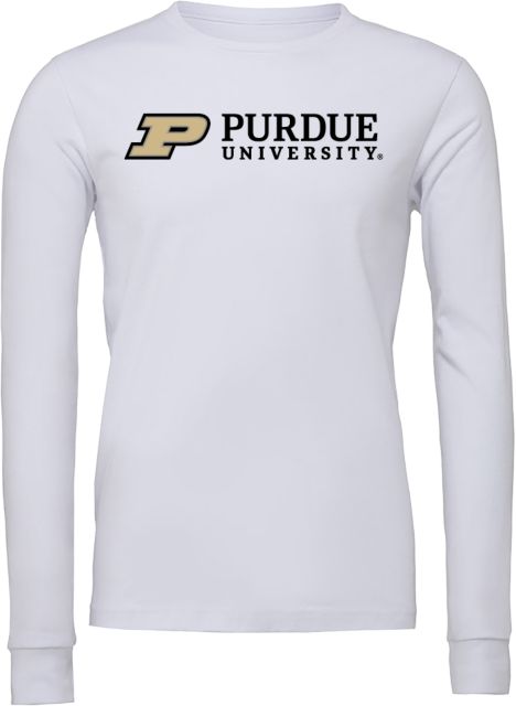 Purdue Bella + Canvas Jersey Cotton Long Sleeve T Shirt Purdue University Mark