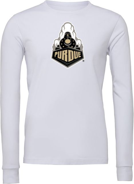 Purdue Bella + Canvas Jersey Cotton Long Sleeve T Shirt Secondary Athletic Mark