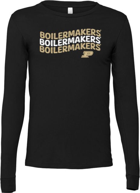 Purdue Bella + Canvas Jersey Cotton Long Sleeve T Shirt Boilermakers Bubble Graphic