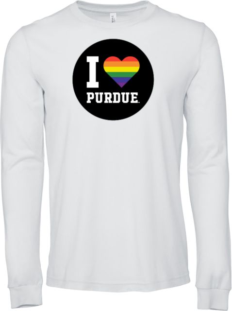 Purdue Bella + Canvas Jersey Cotton Long Sleeve T Shirt I Heart Purdue - Pride - ONLINE ONLY