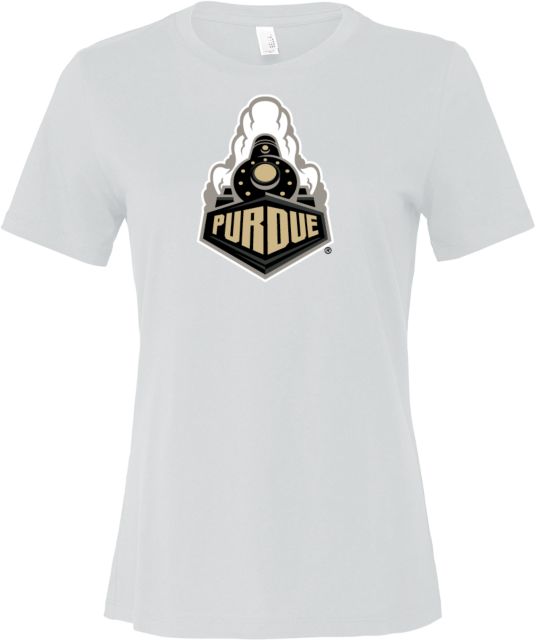 Purdue Bella + Canvas Womens Relaxed Cotton T Shirt Secondary Athletic Mark