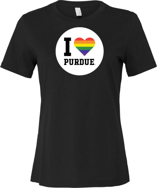 Purdue Bella + Canvas Womens Relaxed Cotton T Shirt I Heart Purdue - Pride - ONLINE ONLY