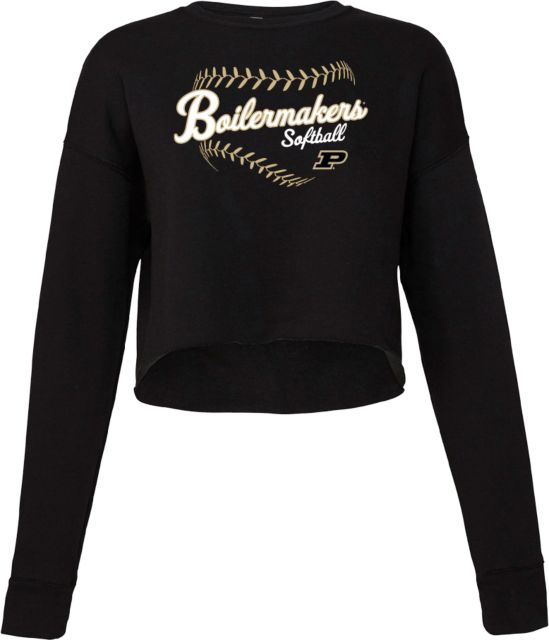 売れ筋商品|||ゲームデイ カットソー トップス レディース Women's Black Purdue Boilermakers Blindside RaglanCropped Pullover Sweatshirt Black Women's Gameday Couture Black Purdue Boilermakers Blindside