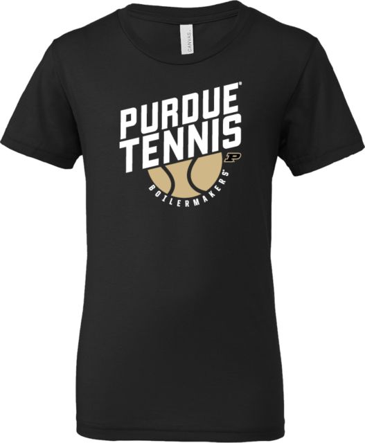 Purdue Bella + Canvas Youth Jersey T Shirt Purdue Tennis Ball Stacked