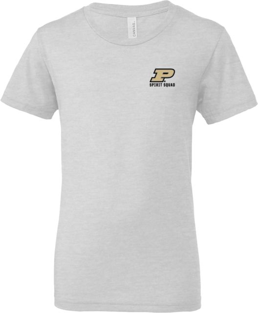 Purdue Bella + Canvas Youth Ash Jersey T Shirt Purdue P - Spirit Squad