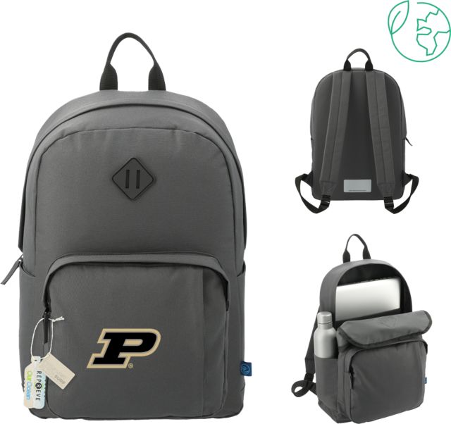 Purdue Repreve Ocean Everyday 15 inch Computer Backpack Primary Athletic Mark