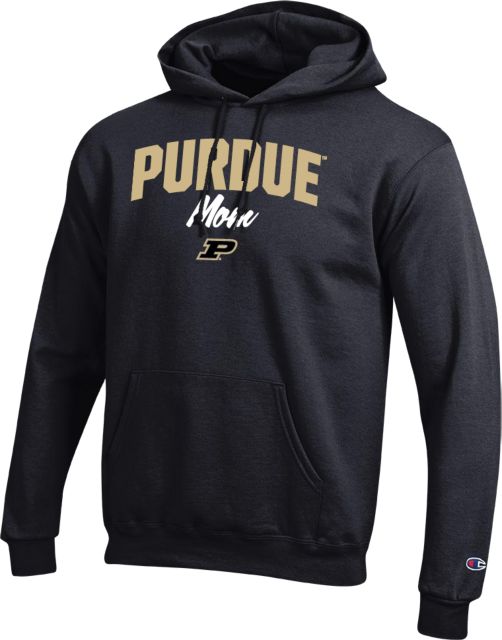 Purdue Champion Fleece Hoodie Purdue Mom Script - ONLINE ONLY