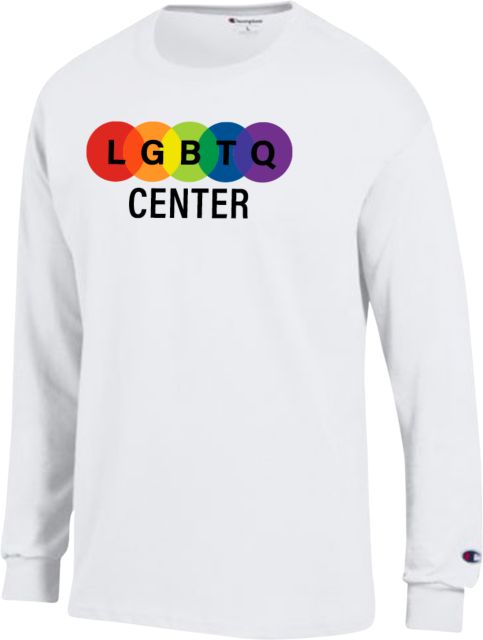 Purdue Champion Long Sleeve T Shirt Purdue - LGBTQ Center Stacked - ONLINE ONLY