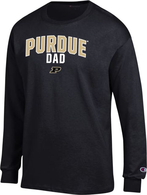 Purdue Champion Long Sleeve T Shirt Arched Purdue Dad - ONLINE ONLY