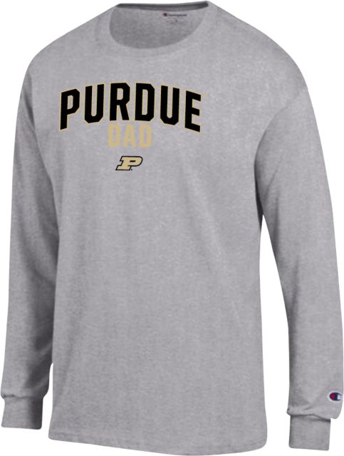 Purdue Champion Long Sleeve T Shirt Arched Purdue Dad - ONLINE ONLY