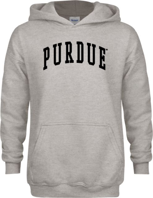 Purdue Youth Fleece Hood Arched Purdue