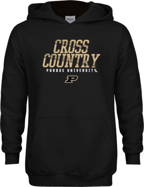 Purdue Youth Fleece Hoodie Purdue Cross Country Rays Graphic
