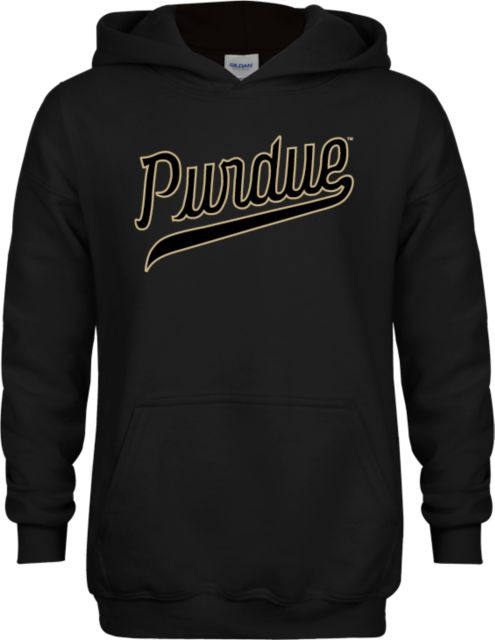 Purdue Youth Fleece Hoodie Throwback Purdue Script - ONLINE ONLY