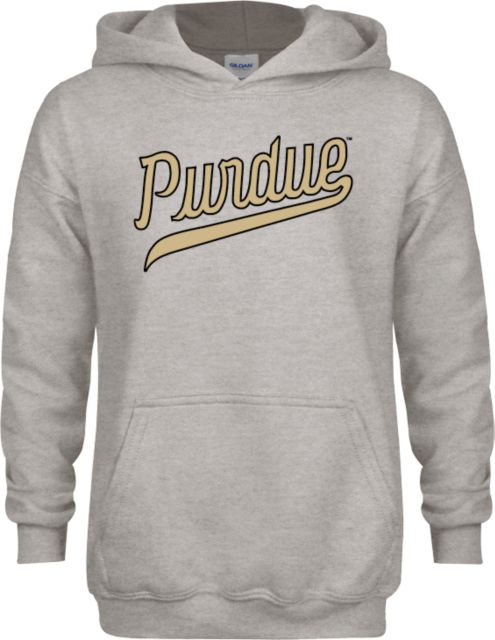 Purdue Youth Fleece Hood Throwback Purdue Script - ONLINE ONLY