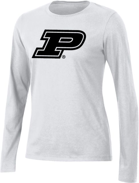 Purdue Gear Womens Long Sleeve Tee Primary Athletic Mark