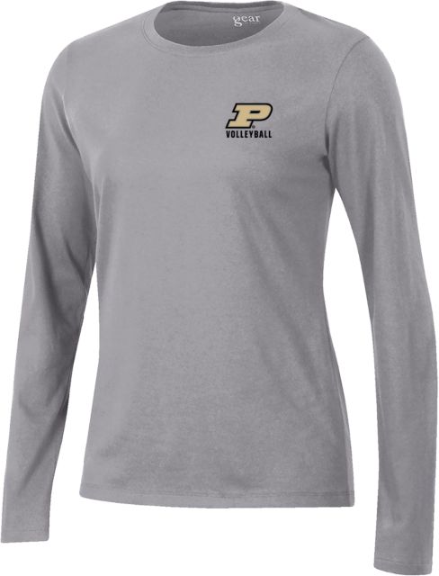 Purdue Gear Womens Long Sleeve Tee Purdue P - Volleyball