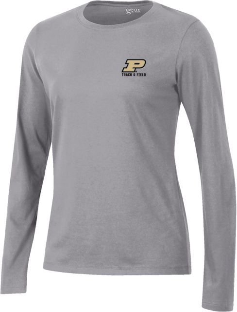 Purdue Gear Womens Long Sleeve Tee Purdue P - Track adn Field