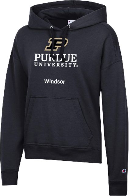 Purdue Champion Womens Powerblend Pullover Hood Purdue - Windsor - ONLINE ONLY