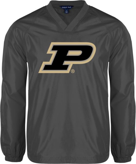 Purdue V Neck Raglan Windshirt Primary Athletic Mark