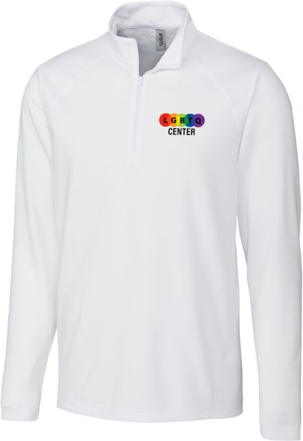 Purdue C&B Clique Ice Pique Half Zip Purdue - LGBTQ Center Stacked - ONLINE ONLY