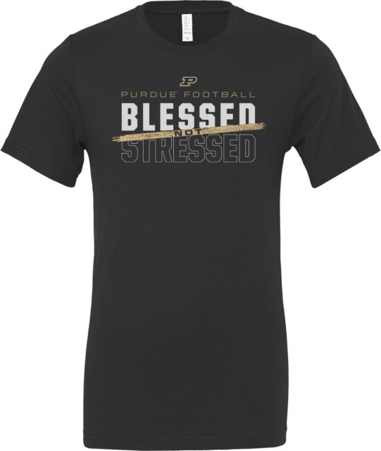 Purdue Blessed Not Stressed Purdue Jersey Cotton T Shirt