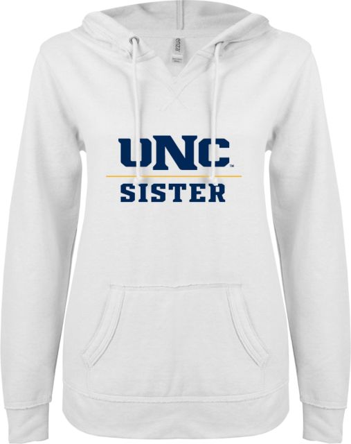 Northern Colorado ENZA Ladies V Notch Raw Edge Fleece Hoodie Sister - ONLINE ONLY