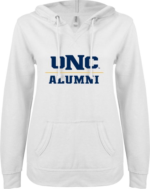 Northern Colorado ENZA Womens V Notch Raw Edge Fleece Hoodie Alumni - ONLINE ONLY