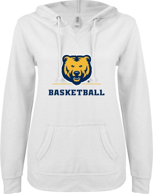 Northern Colorado ENZA Womens V Notch Raw Edge Fleece Hoodie Basketball - ONLINE ONLY